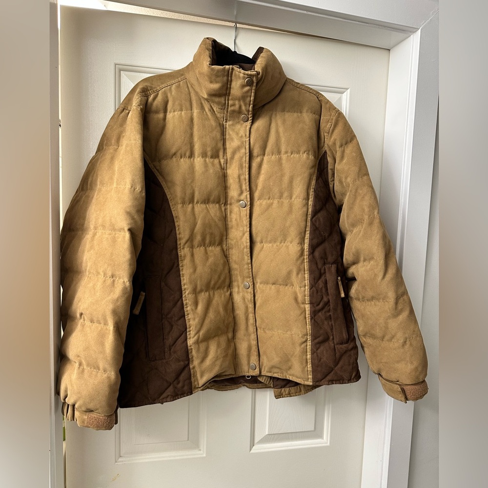 Outback Trading Co. Brown Women's Down Fill Feather Western Chore Barn Coat XL